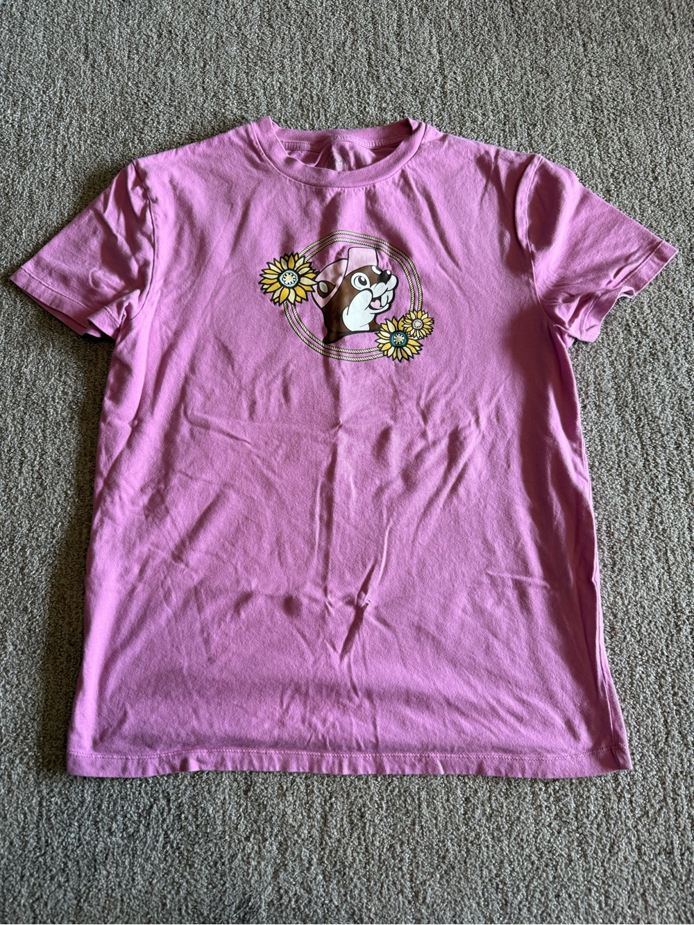 NWOT Pink Short Sleeve Graphic Tee with Sunflower